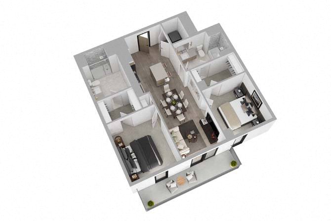 2B10 floor plan
