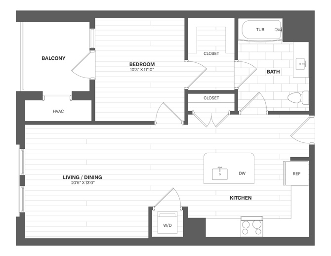 Floor Plan Image of Apartment Apt 2220