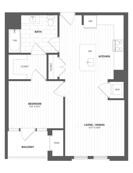 Floor Plan Image of Apartment Apt 3224