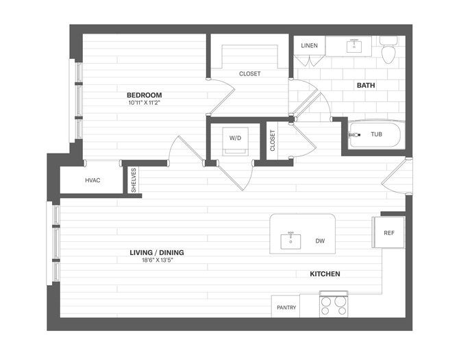 Floor Plan Image of Apartment Apt 4107
