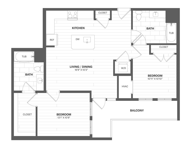 Floor Plan Image of Apartment Apt 1417