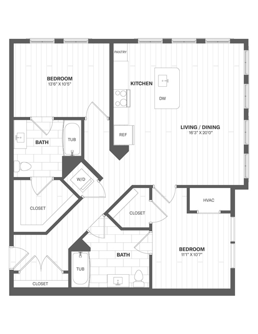Floor Plan Image of Apartment Apt 4102