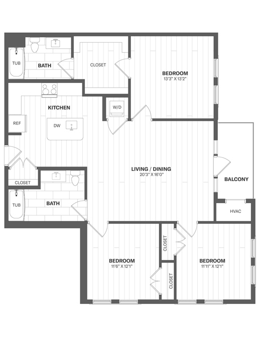 Floor Plan Image of Apartment Apt 2401