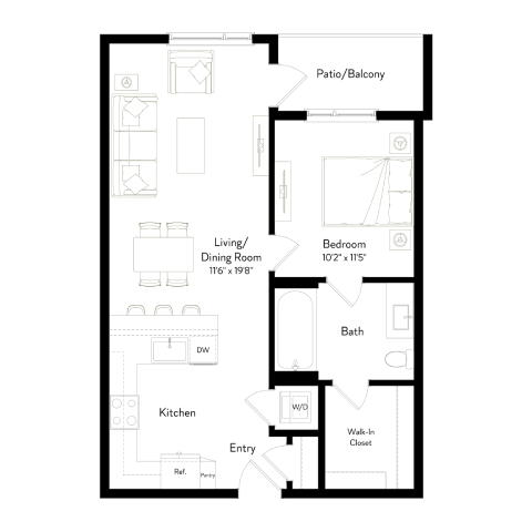 Floor plan layout diagram for A1