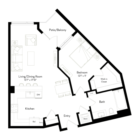 Floor plan layout diagram for A2