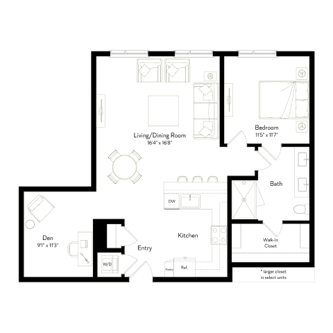 Floor plan layout diagram for A6