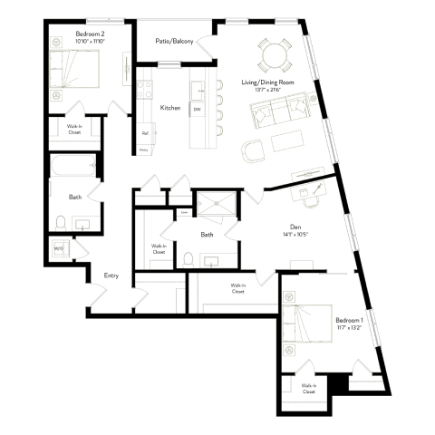 Floor plan layout diagram for B10