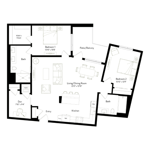 Floor plan layout diagram for B6