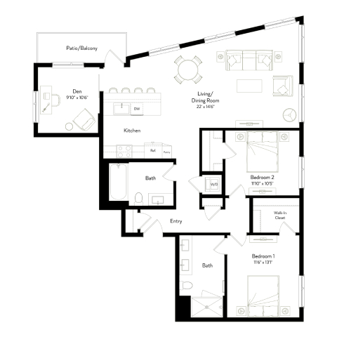 Floor plan layout diagram for B7