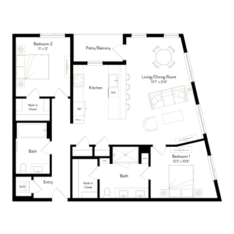 Floor plan layout diagram for B9