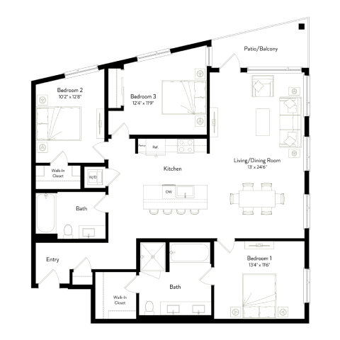 Floor plan layout diagram for C2