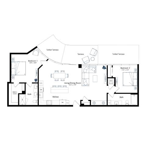 Floor plan layout diagram for PHB5