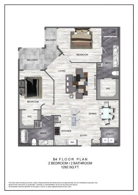 Floor plan layout diagram for B4