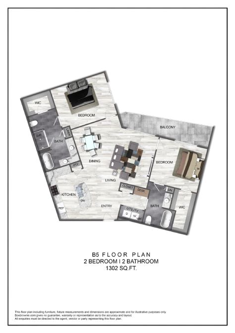 Floor plan layout diagram for B5
