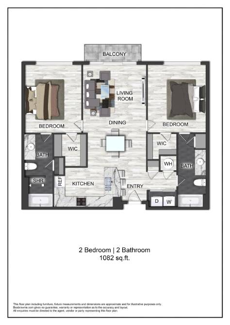 Floor plan layout diagram for B2