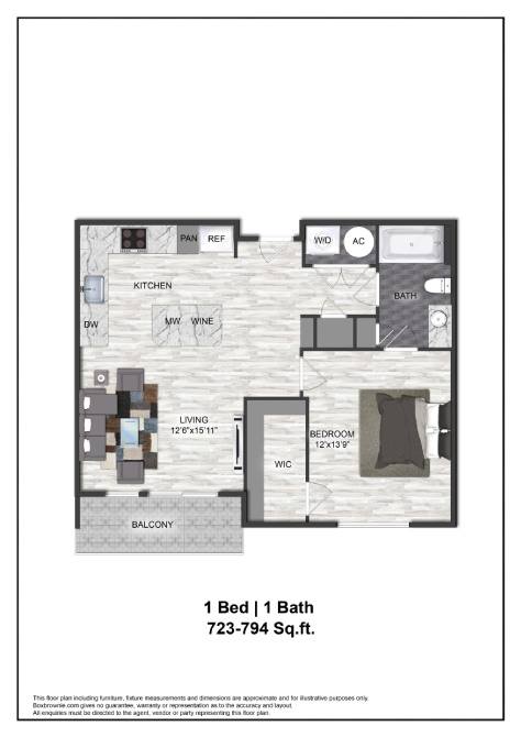 Floor plan layout diagram for A1