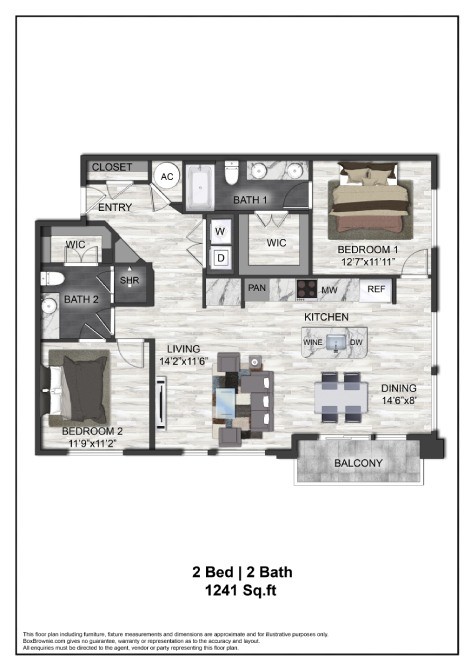 Floor plan layout diagram for B2