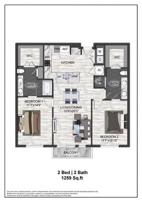 Floor plan layout diagram for B3