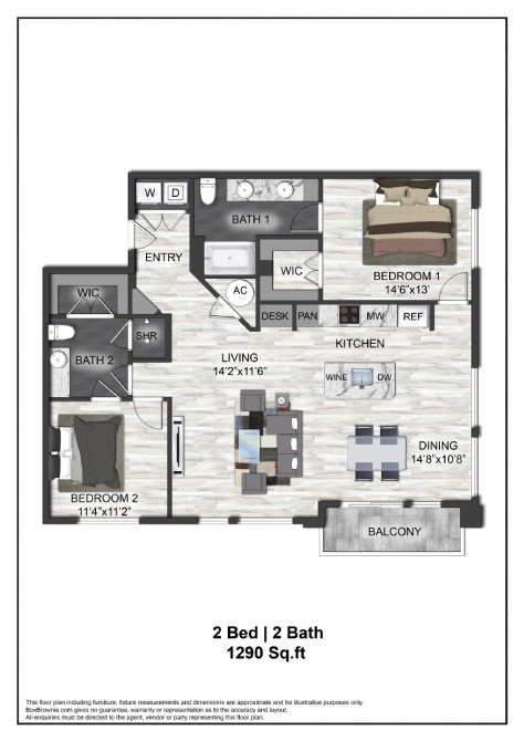 Floor plan layout diagram for B4