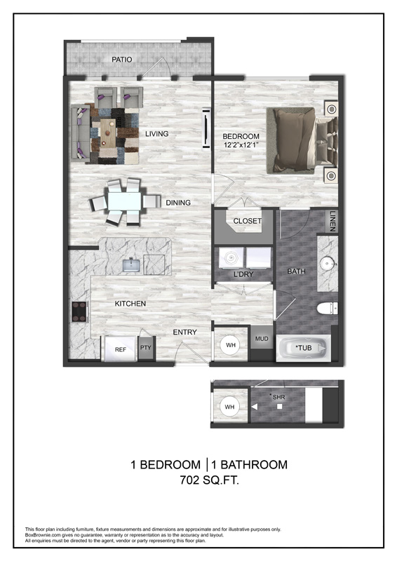 Floor plan layout diagram for A1
