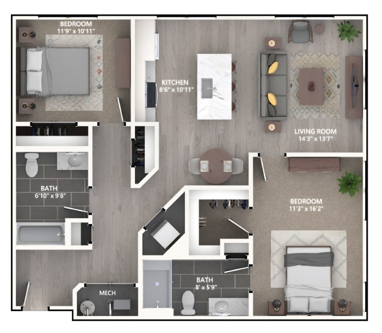 Floor plan layout diagram for B1_Emerson I