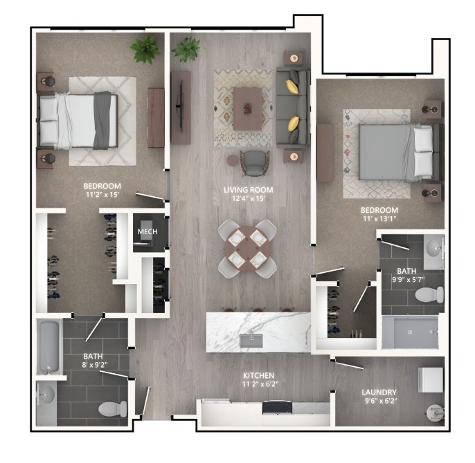 Floor plan layout diagram for B6_Emerson I
