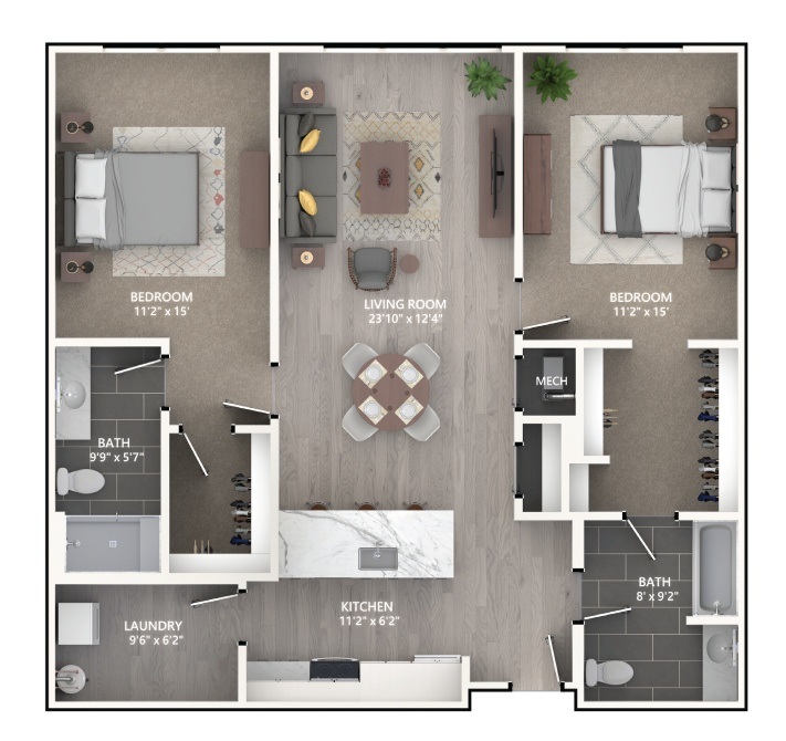 Floor plan layout diagram for B7_Emerson I