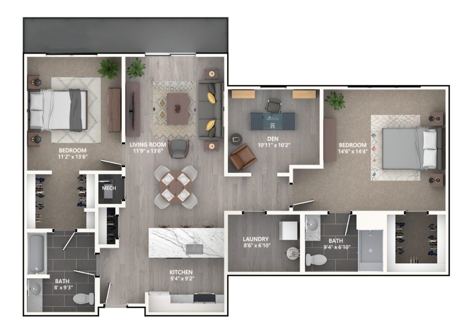Floor plan layout diagram for B9D_Emerson I