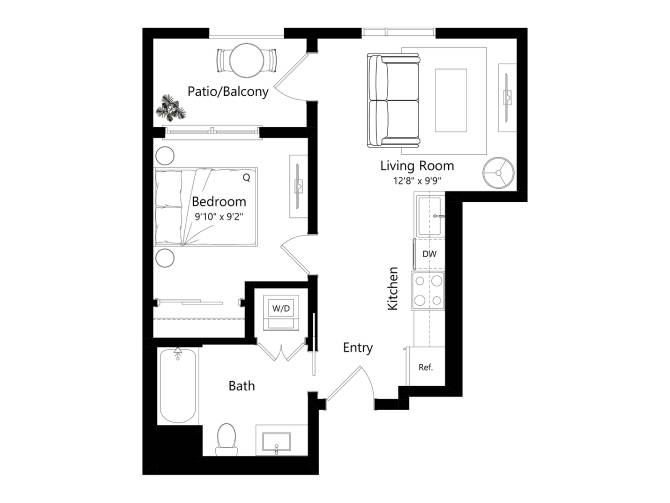 Floor plan layout diagram for 1650-Lincoln_1F