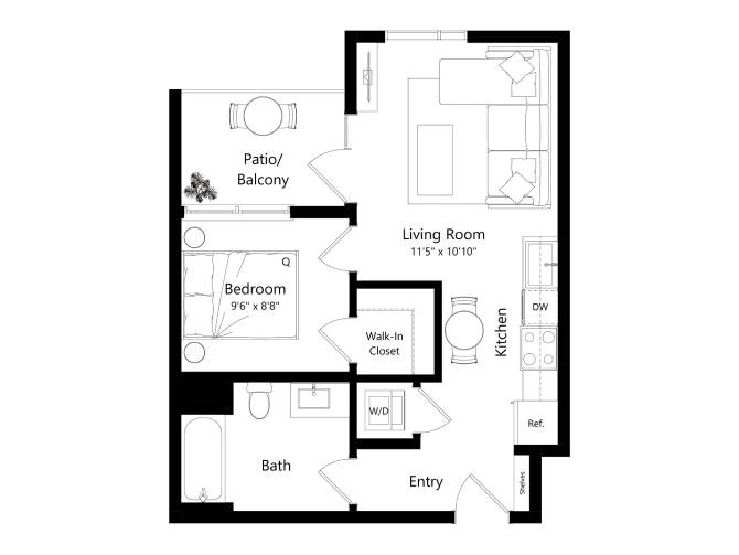 Floor plan layout diagram for 1650-Lincoln_1Q
