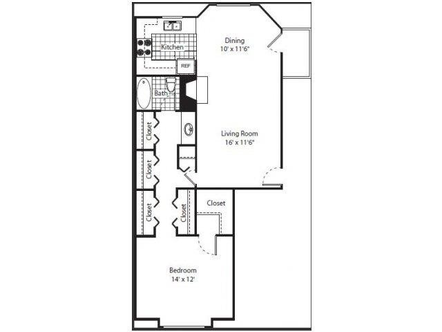 One bedroom one bathroom One bedroom one bathroom at Laurel Grove Apartment Homes, Orange Park, FL