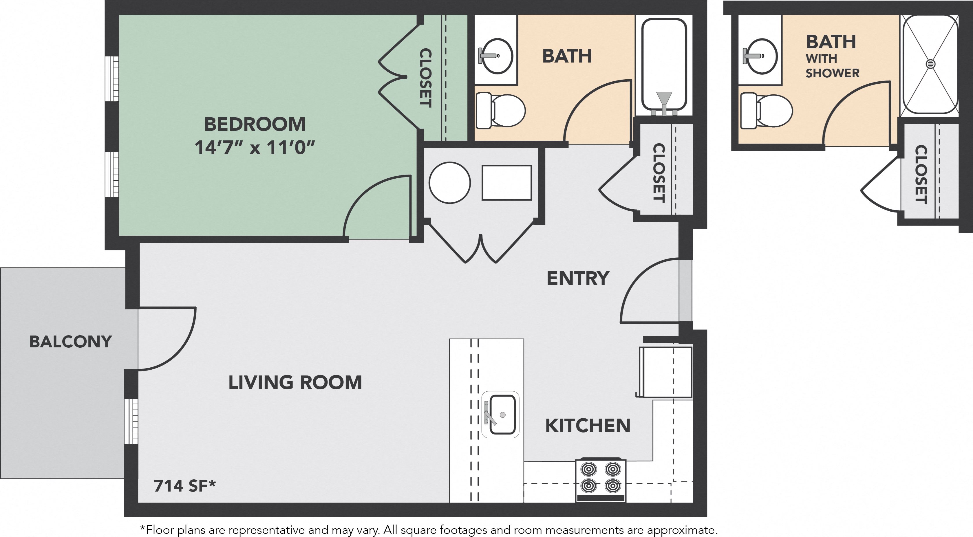 1-Bedroom, 1-Bath
