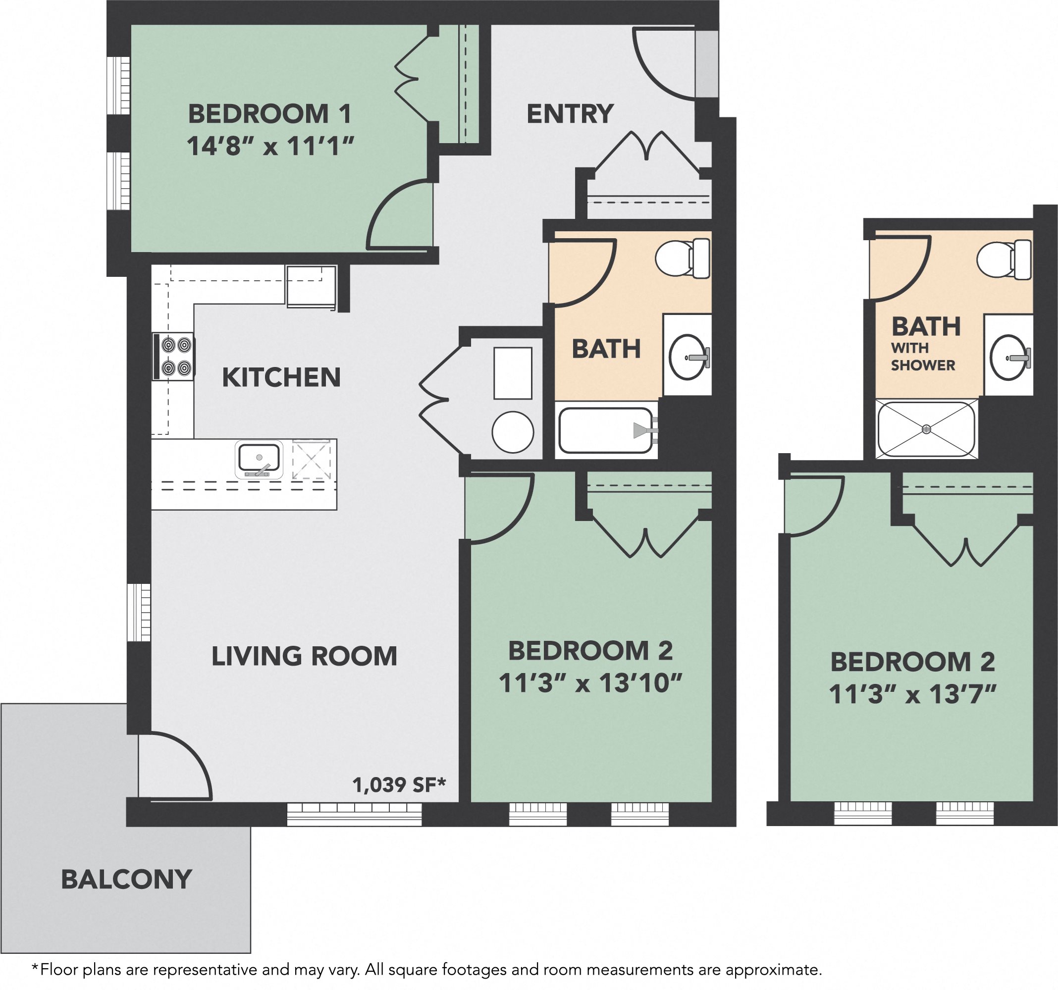 2-Bedroom, 1-Bath