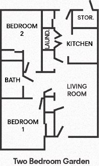 2-Bedroom, 1-Bath