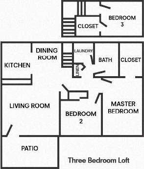 3 Bedroom, 1 Bath Loft
