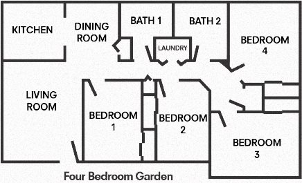 4 Bedroom, 2 Bath