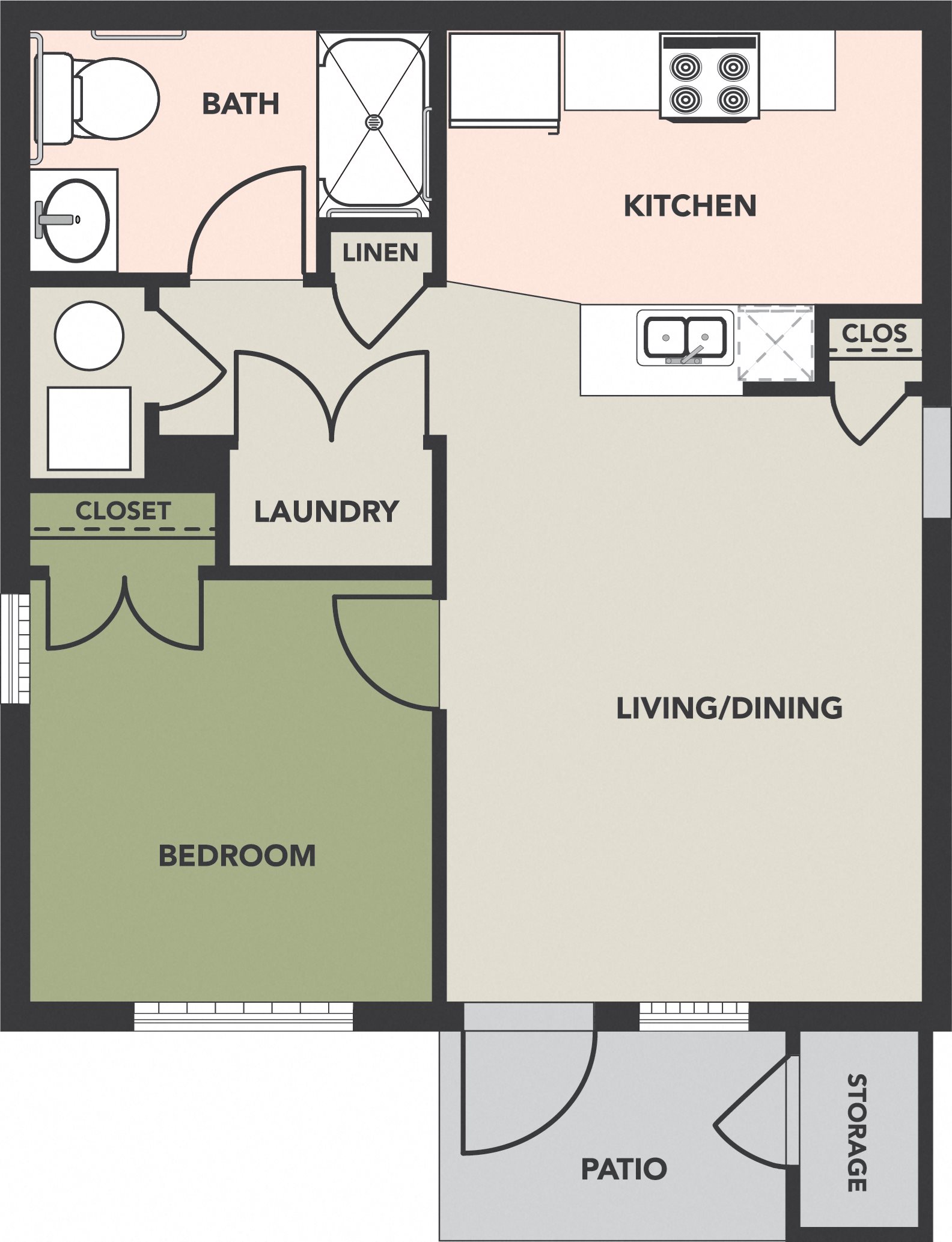 Floor Plans of Harding Village Apartments in Marion, OH