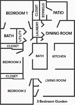 3 Bedroom, 2 Bath