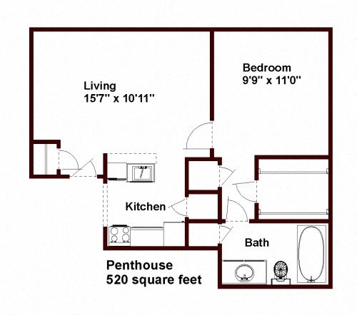 1Bed 1 Bath Penthouse 1Bed 1 Bath Penthouse