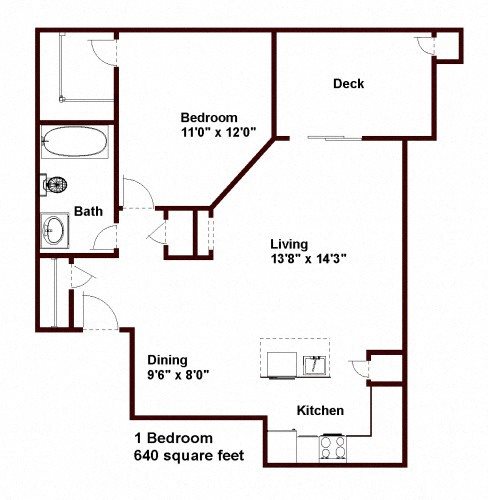 1 Bed 1 Bath Standard 1 Bed 1 Bath Standard