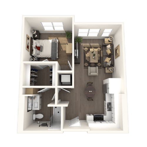 1 Bedroom floor plan