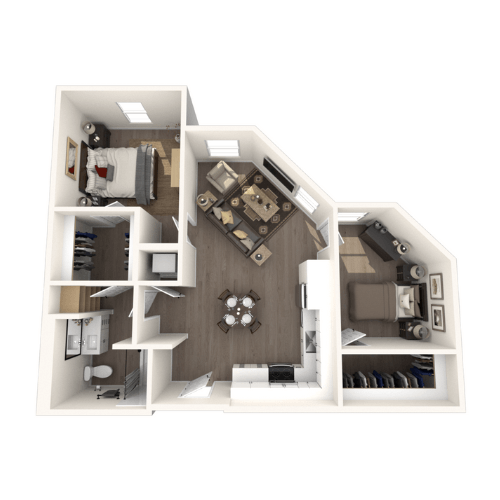 2 Bedroom floor plan