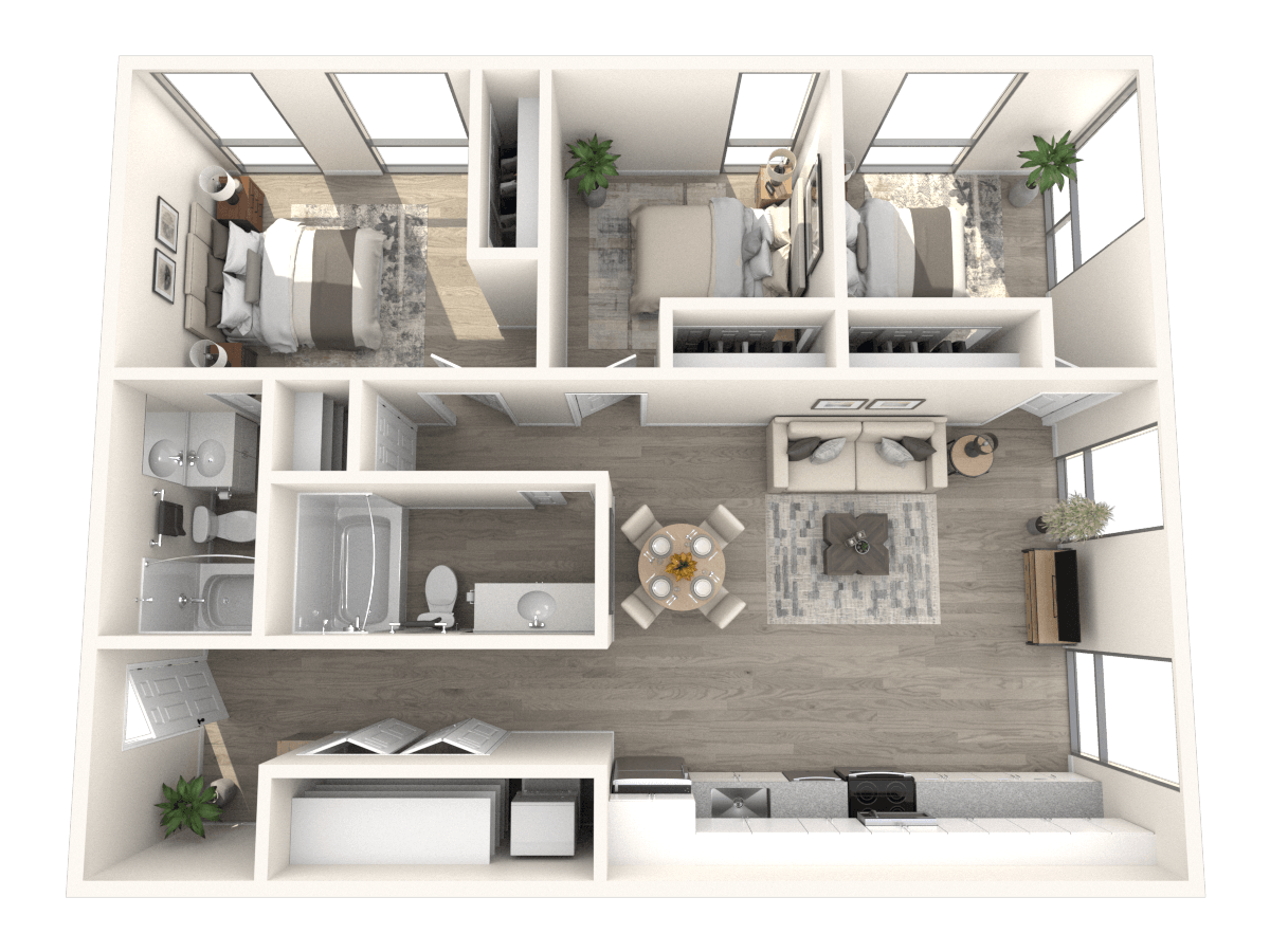 Income Restricted 3X2-Utilities incl floor plan