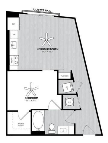 E1 floor plan