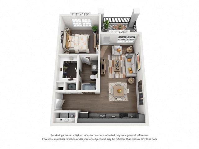 Washington (1 Bed) floor plan