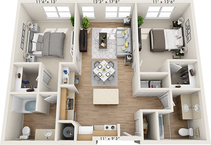 The Brilliant Affordable floor plan