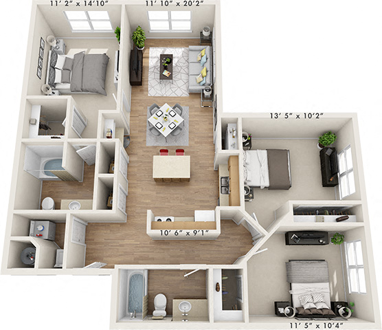 The Classic Affordable floor plan
