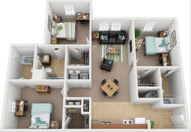 Floor Plans Of Paramount 3800 In Greenville Nc