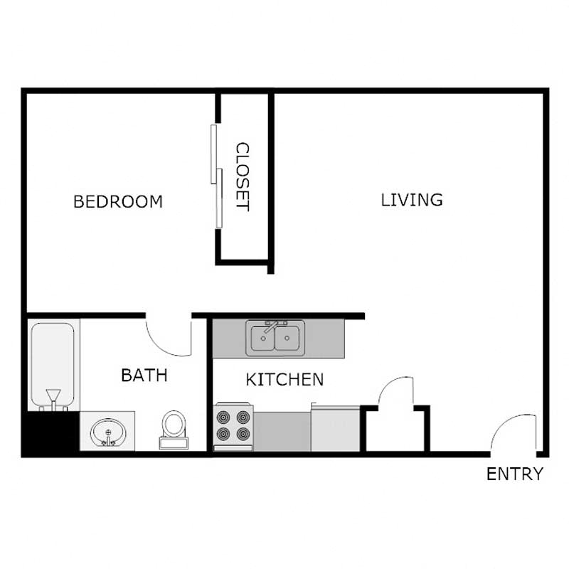 1 Bedroom 1 Bathroom