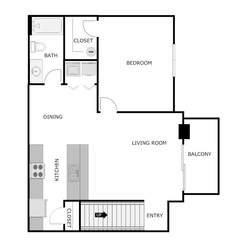 Upper 1 bed 1 bath